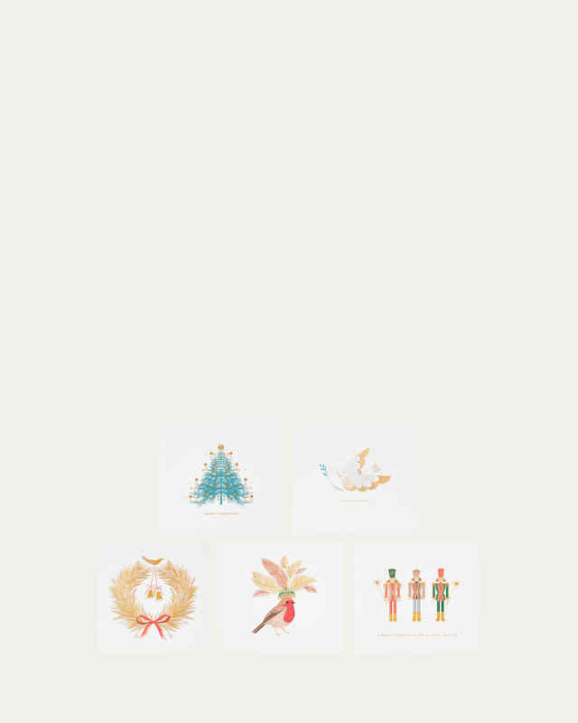 Assorted Festive Greeting Cards, Set of 10